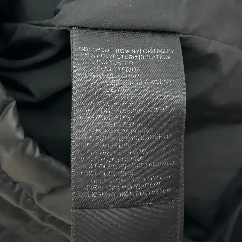 The North Face Mack Moto Jacket Large Black Quilted Full Zip Insulated Puffer